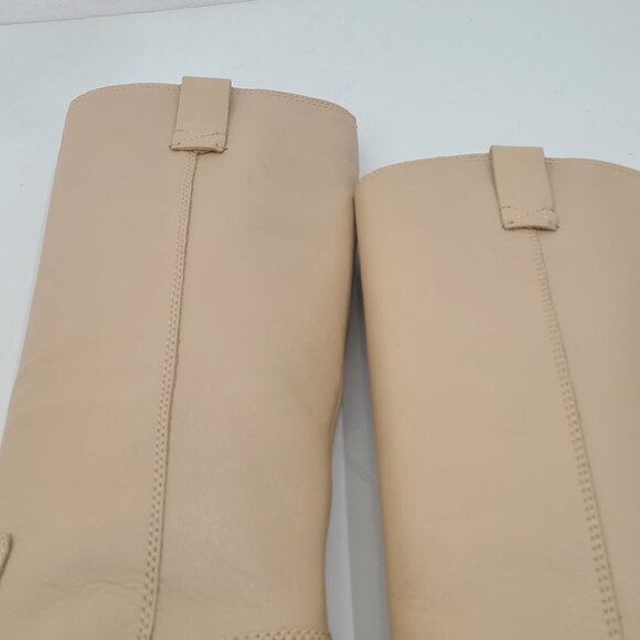 J. Crew Women's Leather Knee High Pull On Riding Boots Beechwood Cream Size 5.5 - Picture 11 of 14
